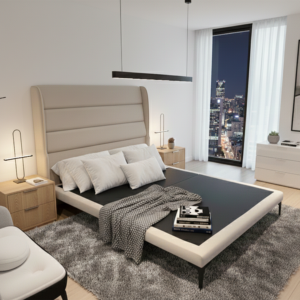 360-ACACIA HEADBOARD + 3" DIVAN